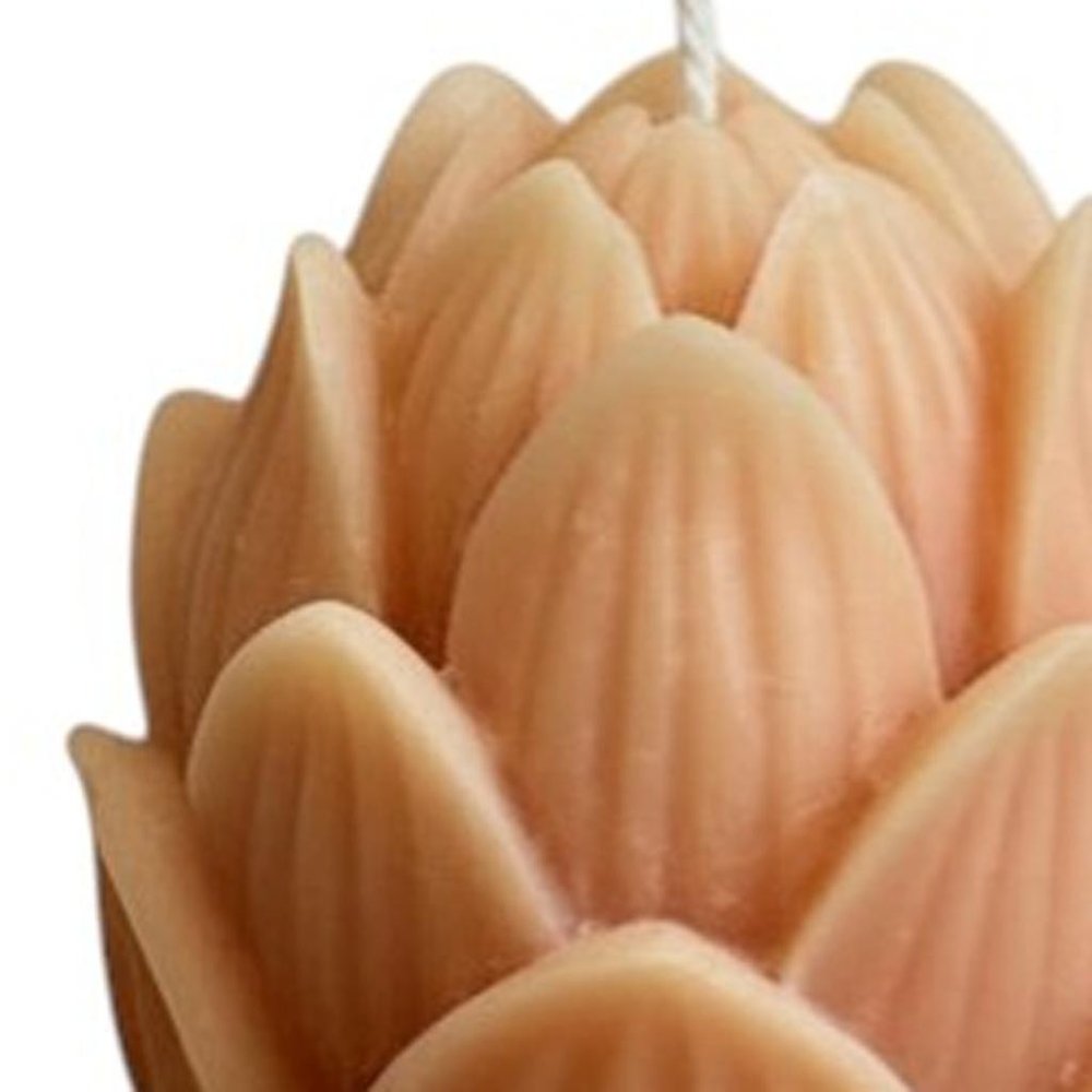 2" Orange Unscented Dimensional Flower Candle