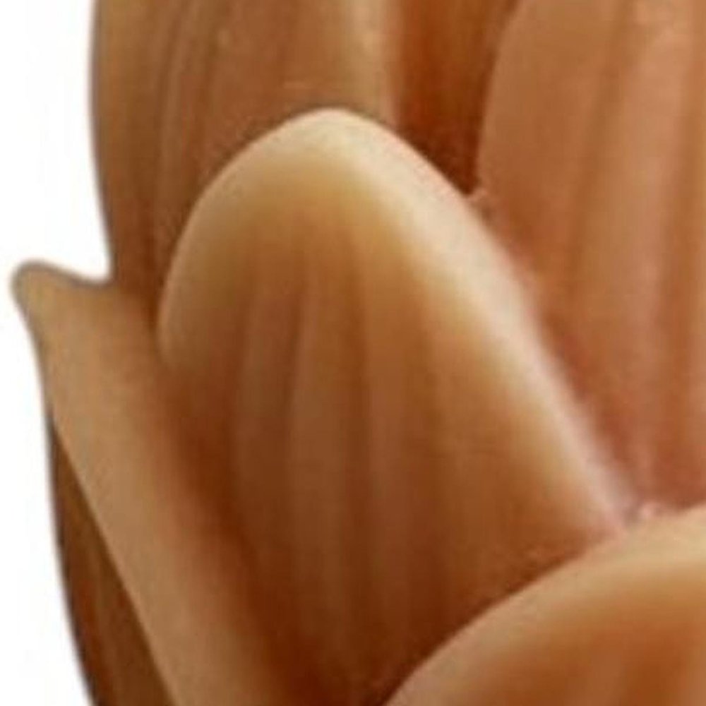 Close-up of 2" Orange Unscented Dimensional Flower Candle showing orange detail.