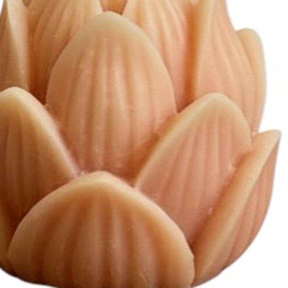 2" Orange Lavender And Sage Scented Dimensional Flower Candle