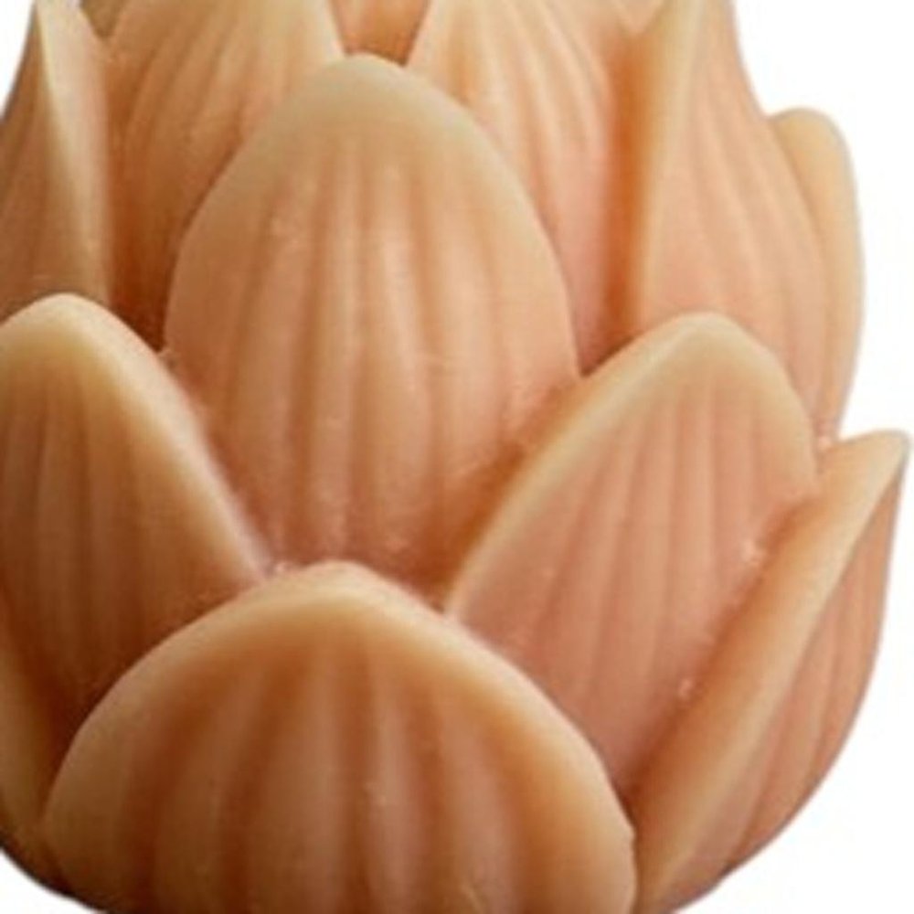 2" Orange Lavender And Sage Scented Dimensional Flower Candle