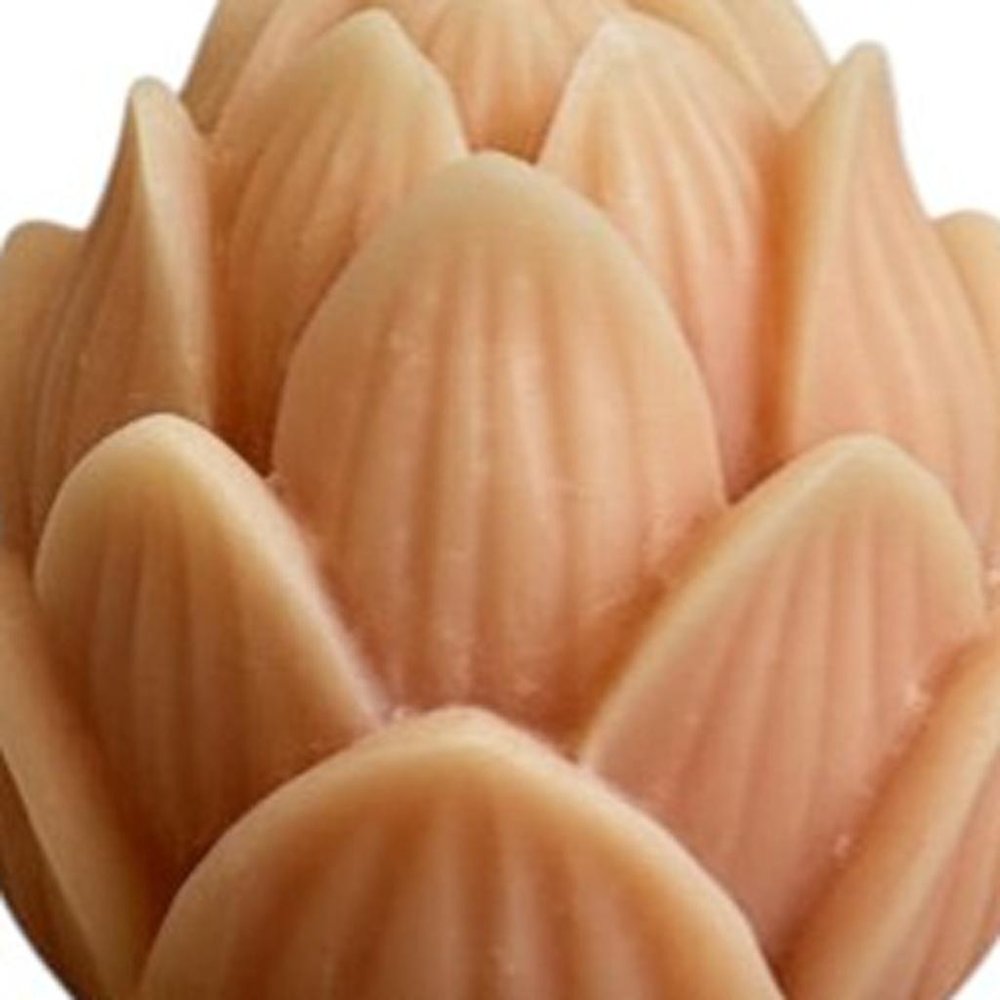 2" Orange Lavender And Sage Scented Dimensional Flower Candle