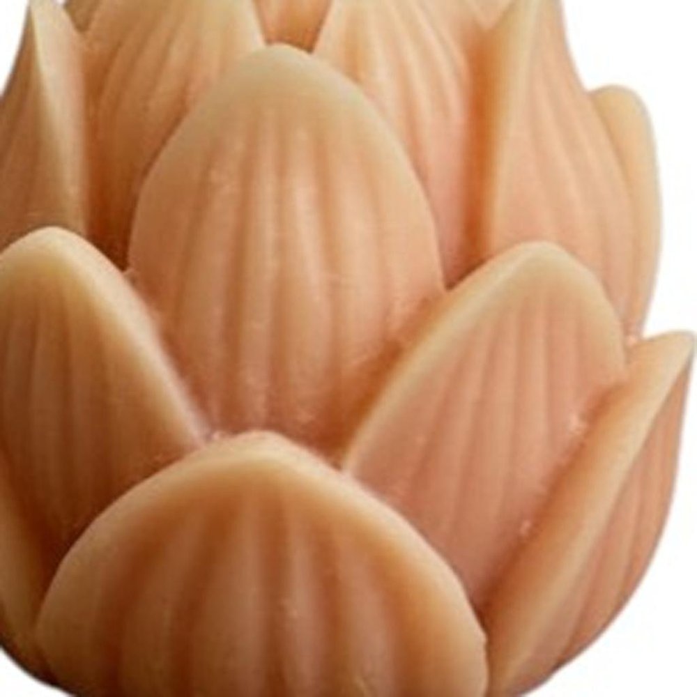 2" Orange Lavender And Sage Scented Dimensional Flower Candle