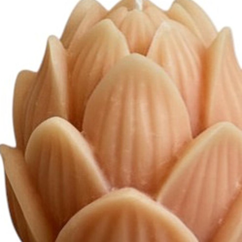 2" Orange Lavender And Sage Scented Dimensional Flower Candle