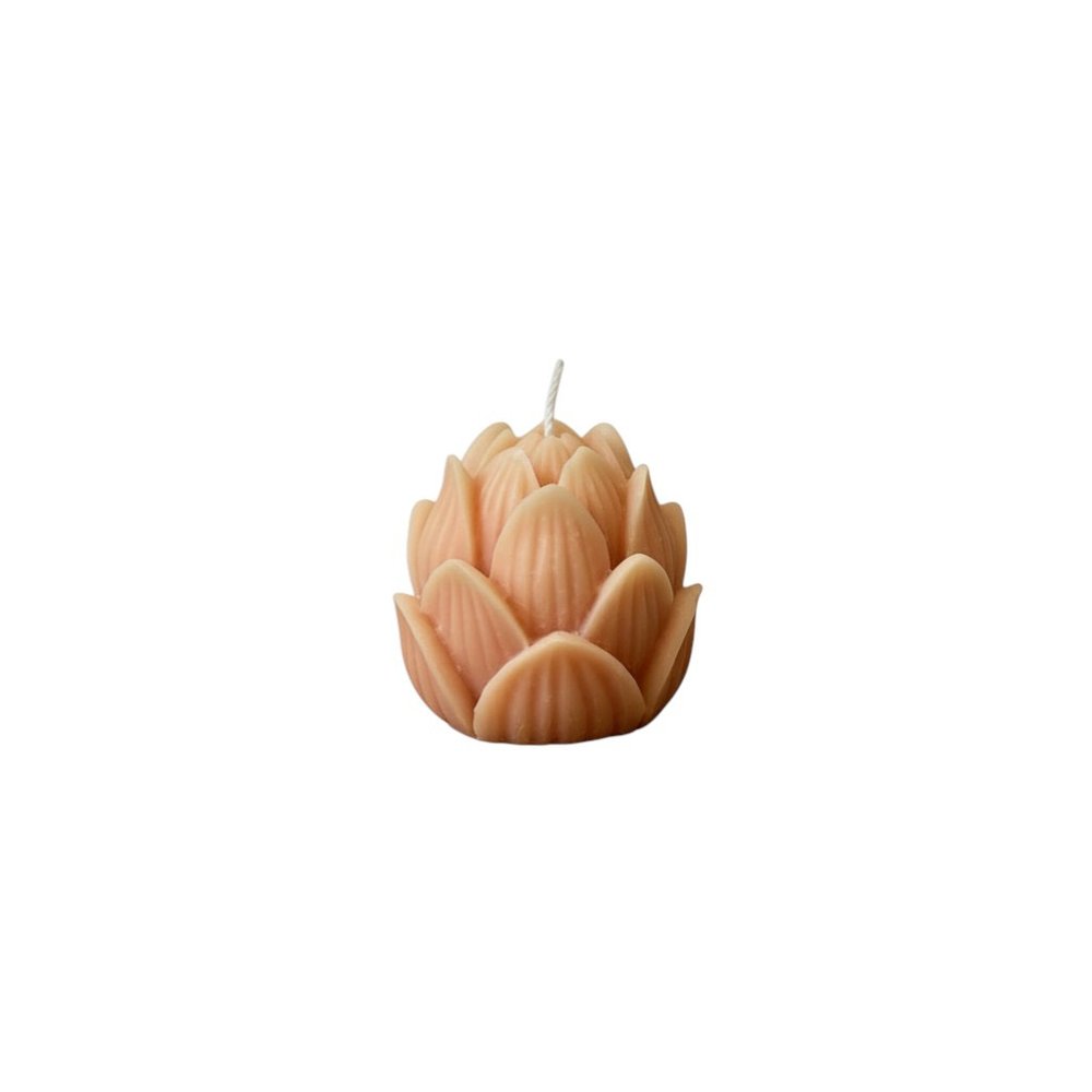 2" Orange Lavender And Sage Scented Dimensional Flower Candle