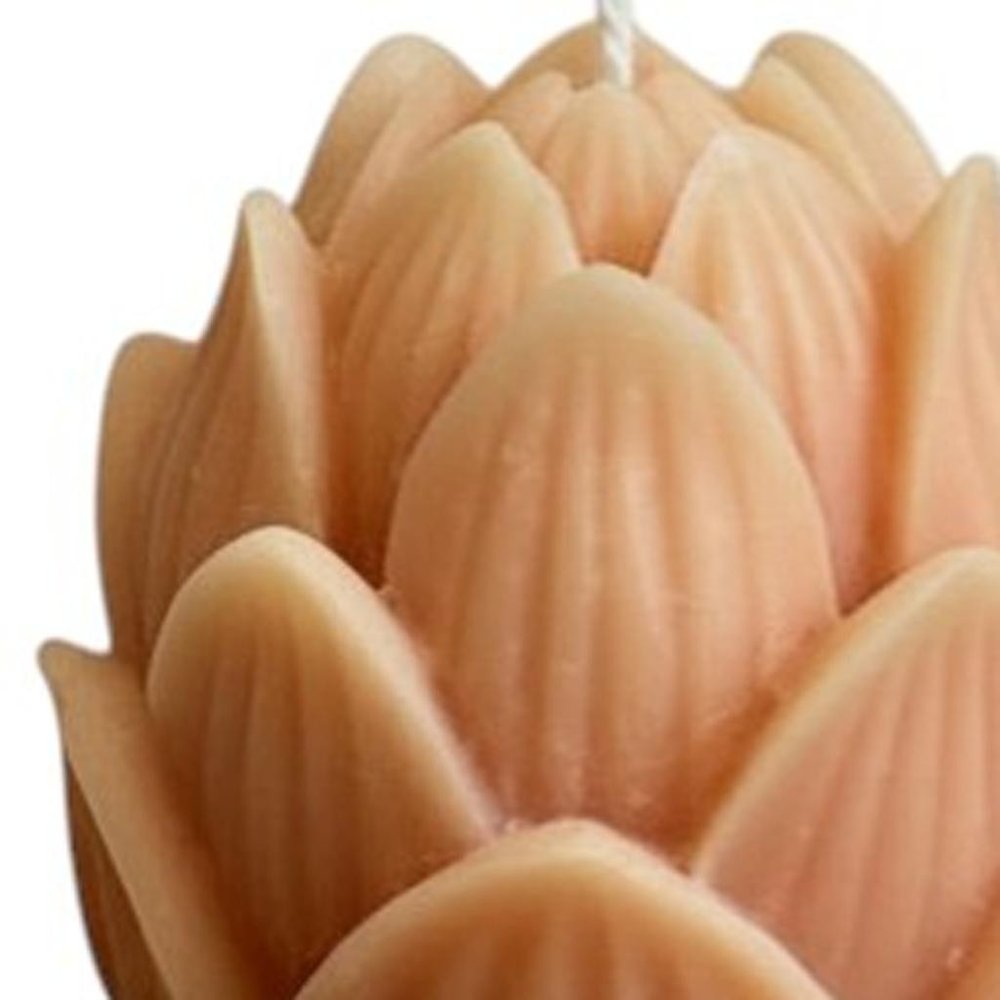 2" Orange Lavender And Sage Scented Dimensional Flower Candle