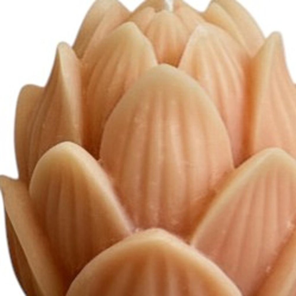 2" Orange Lavender And Sage Scented Dimensional Flower Candle