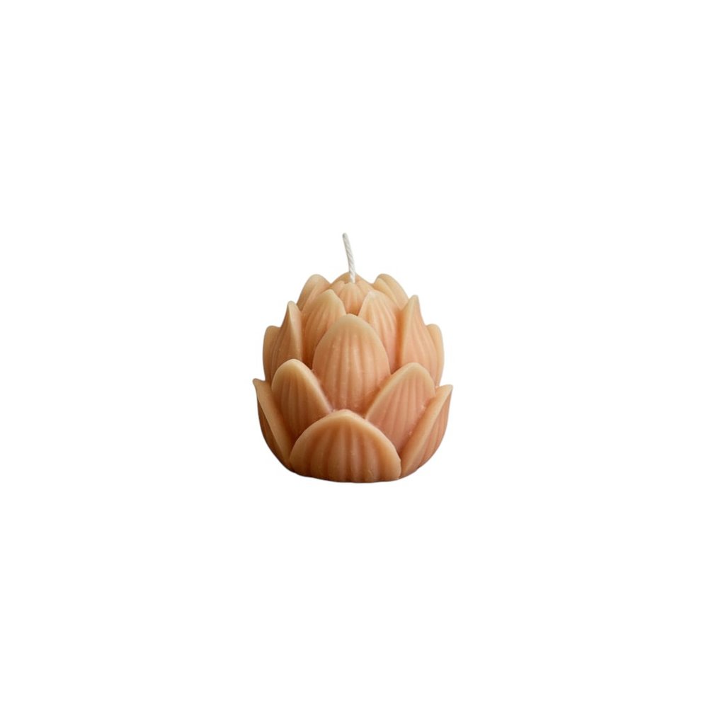 2" Orange Lavender And Sage Scented Dimensional Flower Candle