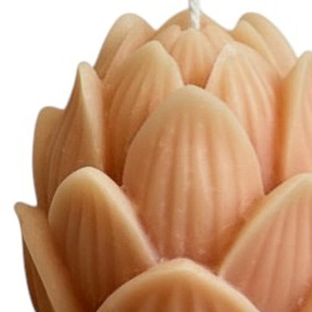 2" Orange Lavender And Sage Scented Dimensional Flower Candle