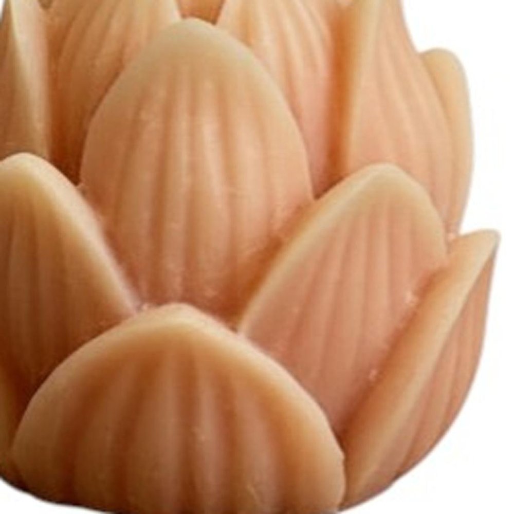 2" Orange Lavender And Sage Scented Dimensional Flower Candle