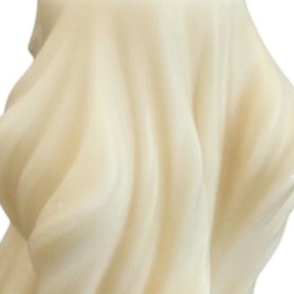 4" White Lavender And Sage Scented Dimensional Twist Candle
