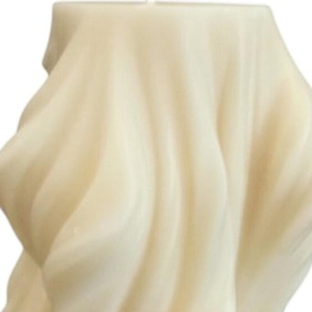 4" White Lavender And Sage Scented Dimensional Twist Candle