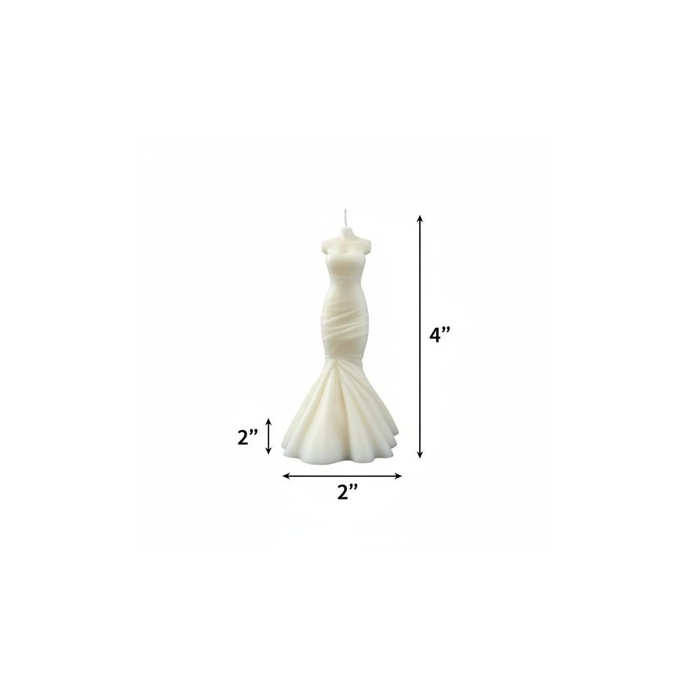 4" Ivory Lavender And Sage Scented Dimensional Form Candle