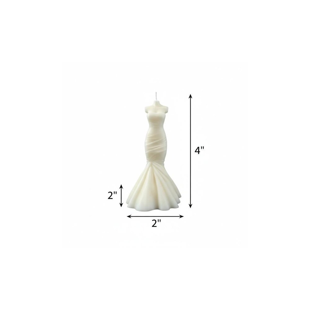 4" Ivory Lavender And Sage Scented Dimensional Form Candle