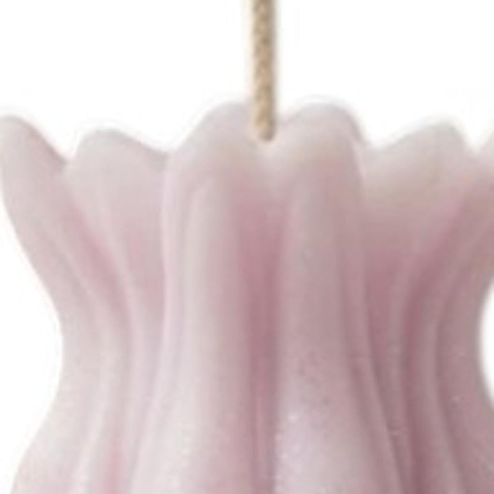 5" Orchid Unscented Dimensional Flower Candle Round Novelty