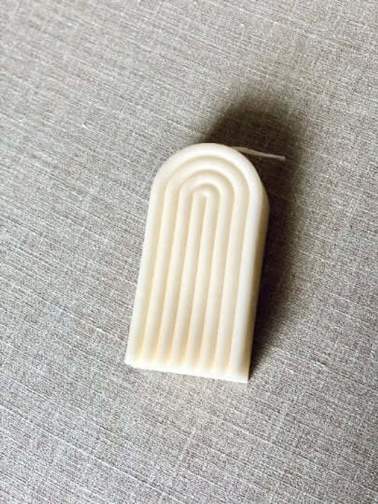 3" Ivory Unscented Candle Round Pillar