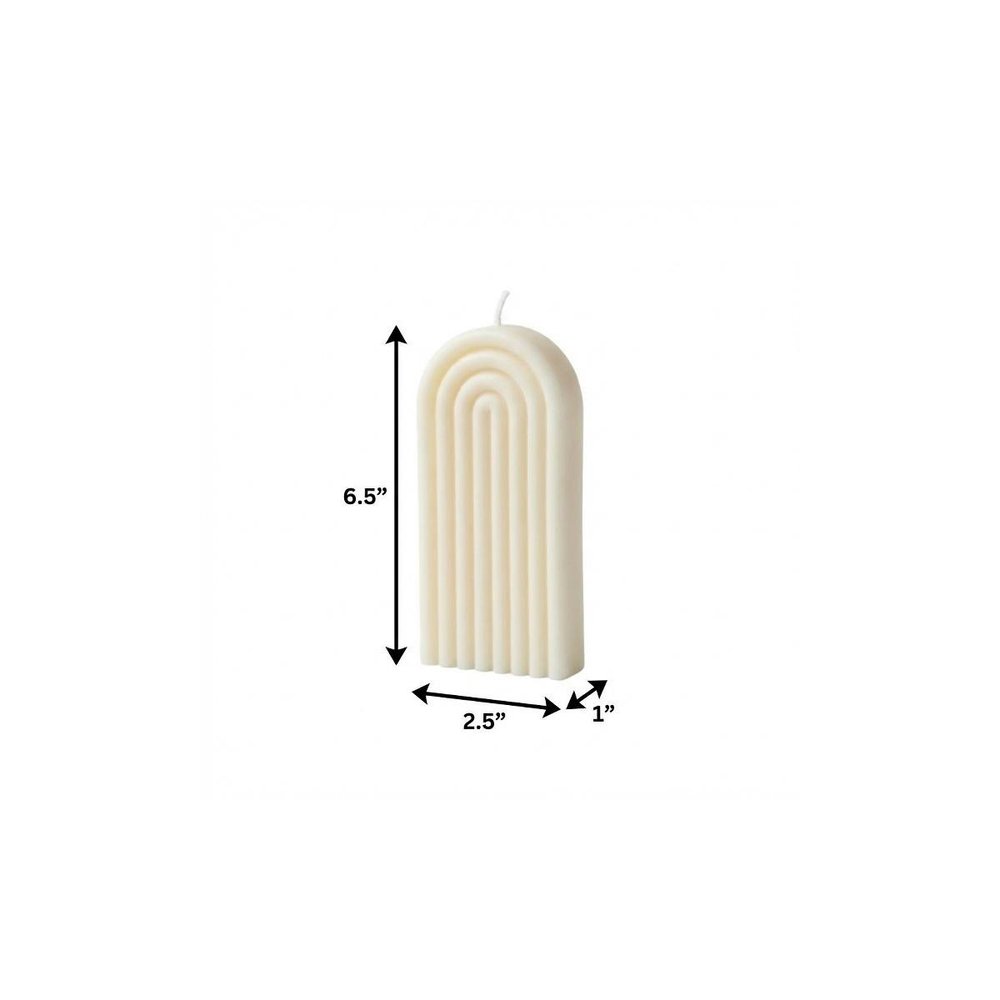 3" Ivory Unscented Candle Round Pillar