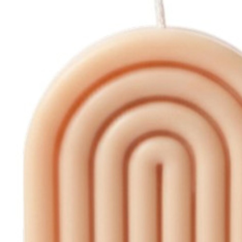 3" Peach Unscented Candle Round Pillar