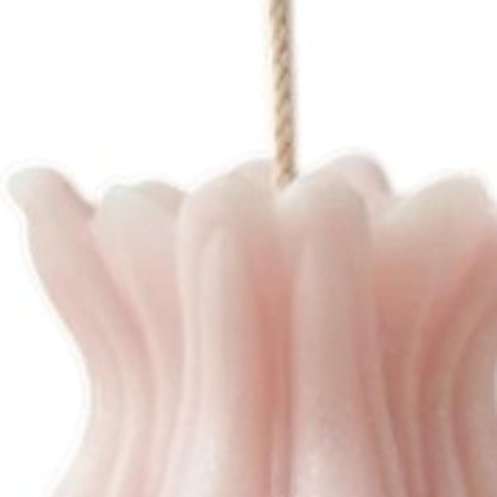 5" Pink Rose Petals Scented Dimensional Flower Candle