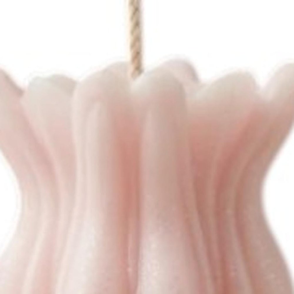 5" Pink Rose Petals Scented Dimensional Flower Candle