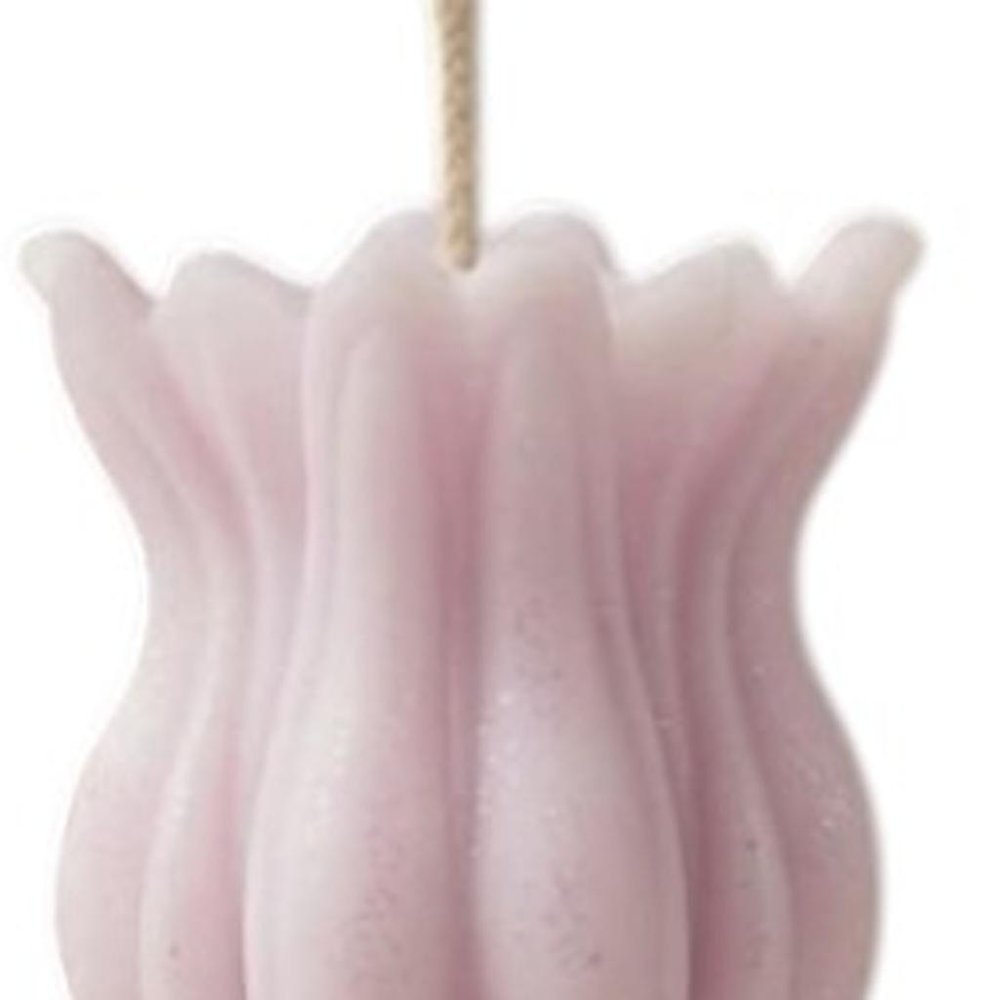 5" Orchid Rose Petals Scented Dimensional Flower Candle Round Novelty
