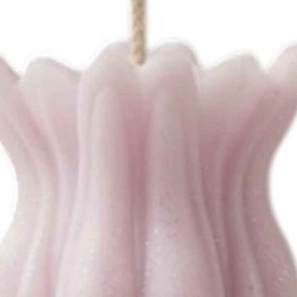 5" Orchid Rose Petals Scented Dimensional Flower Candle Round Novelty