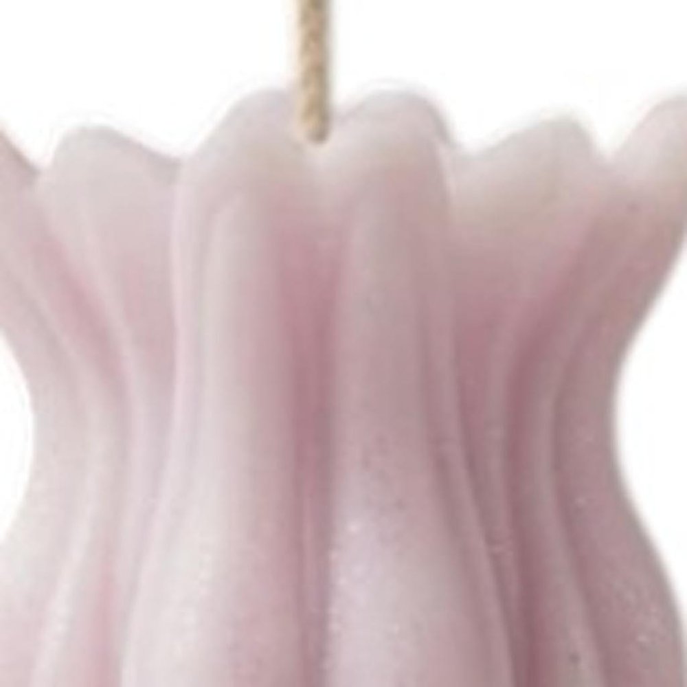 5" Orchid Rose Petals Scented Dimensional Flower Candle Round Novelty