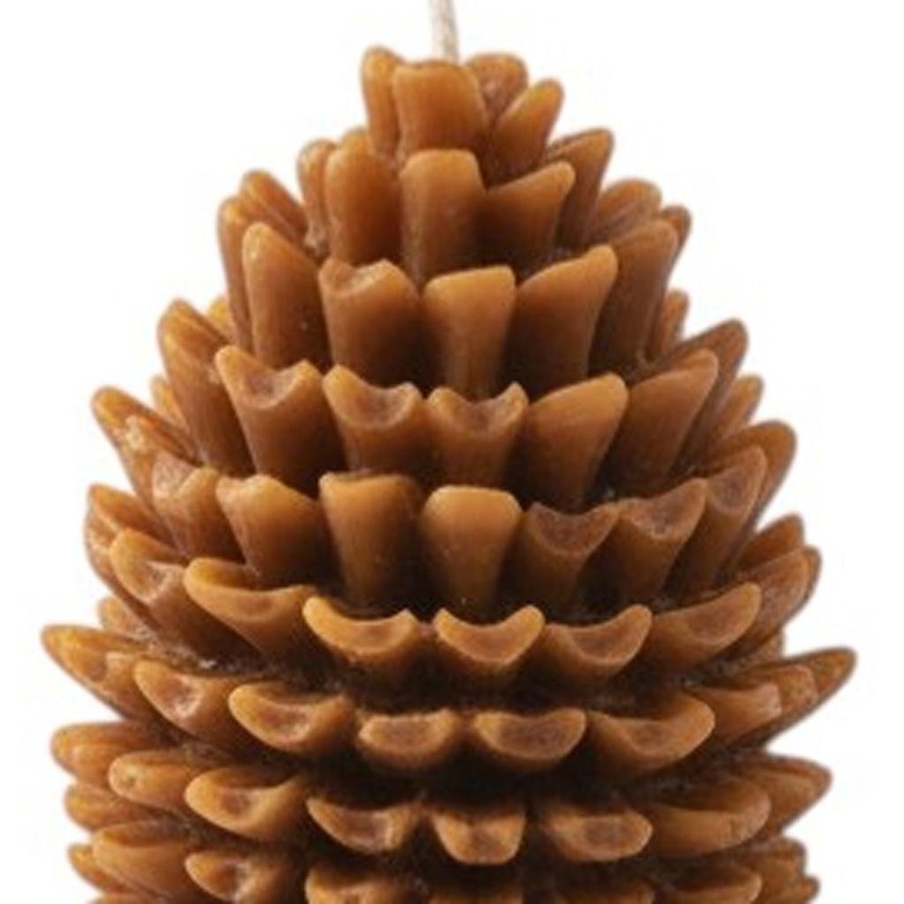 3" Brown Autumn Harvest Scented Dimensional Pinecone Candle