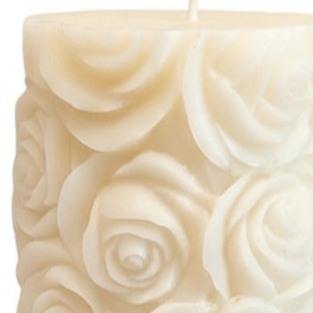 2" Ivory Day at the Spa Scented Candle Cylinder Pillar