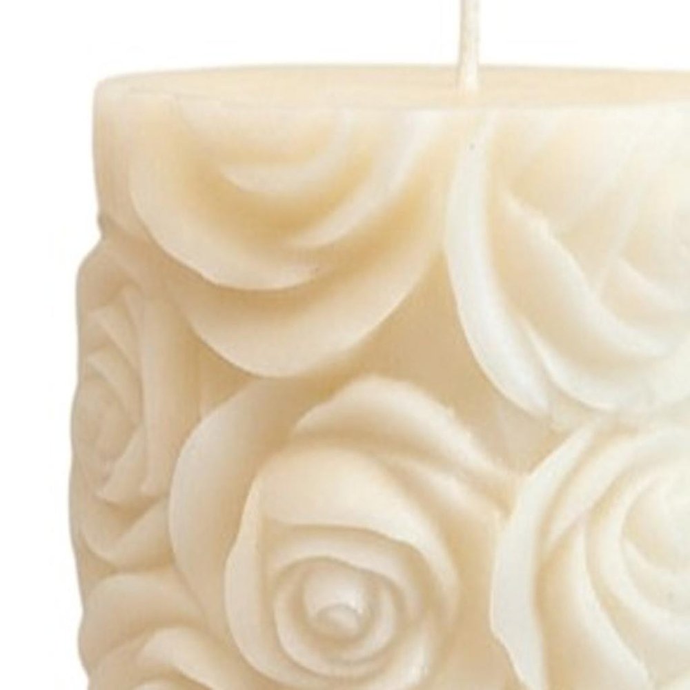 2" Ivory Day at the Spa Scented Candle Cylinder Pillar