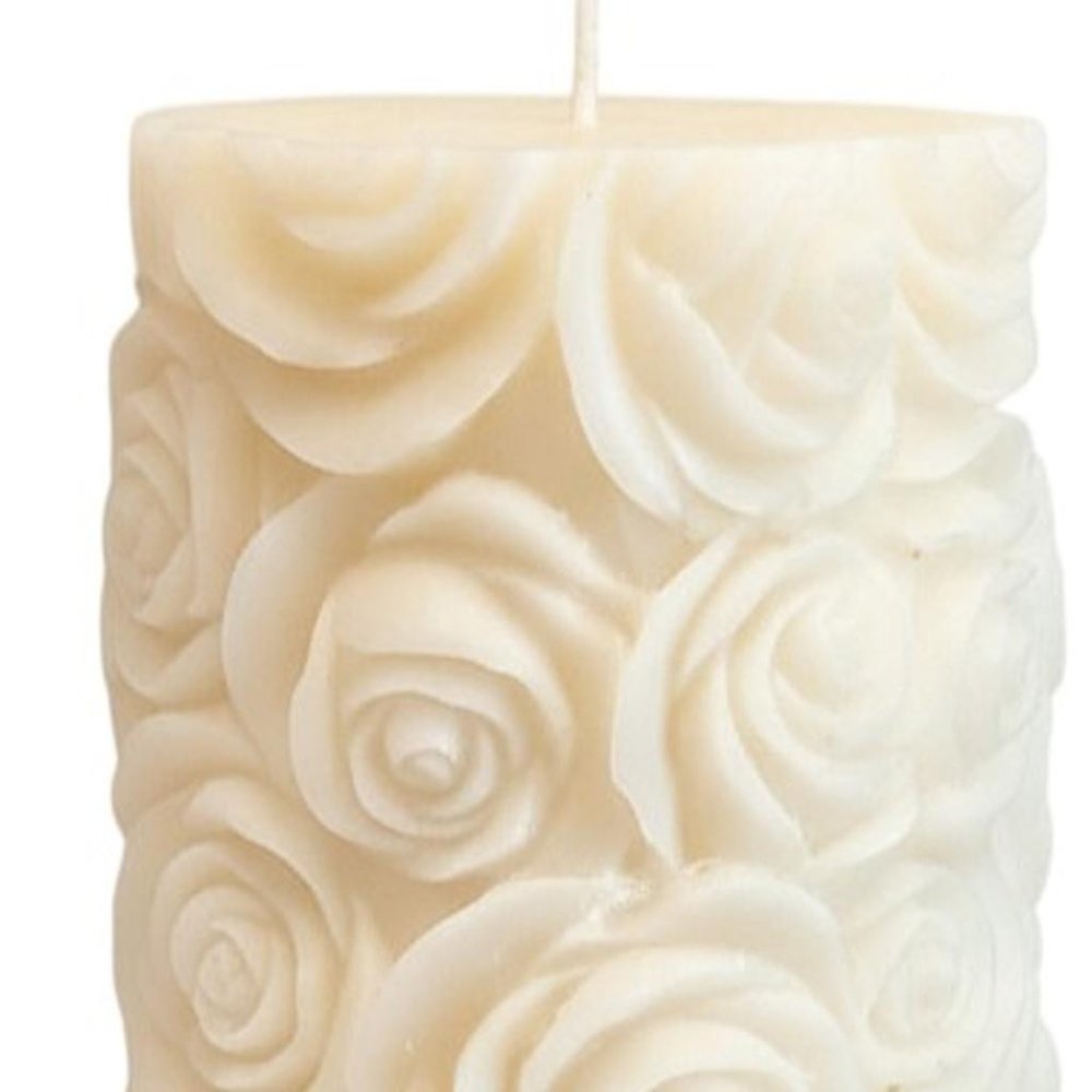 2" Ivory Day at the Spa Scented Candle Cylinder Pillar