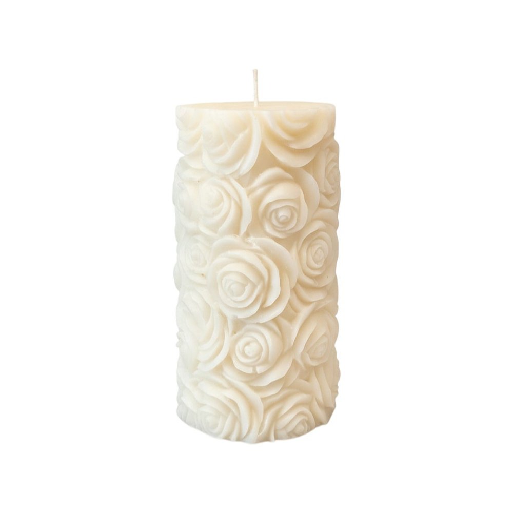 2" Ivory Day at the Spa Scented Candle Cylinder Pillar