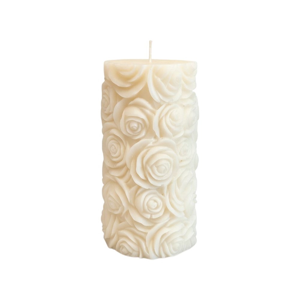 2" Ivory Day at the Spa Scented Candle Cylinder Pillar