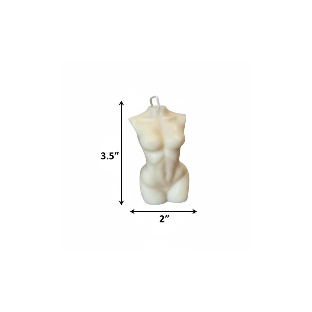 4" Ivory Unscented Dimensional Female Form Candle