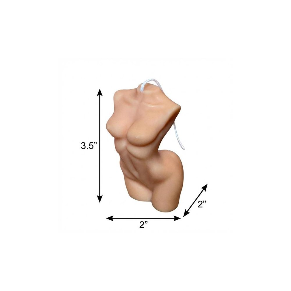 4" Natural Unscented Dimensional Female Form Candle