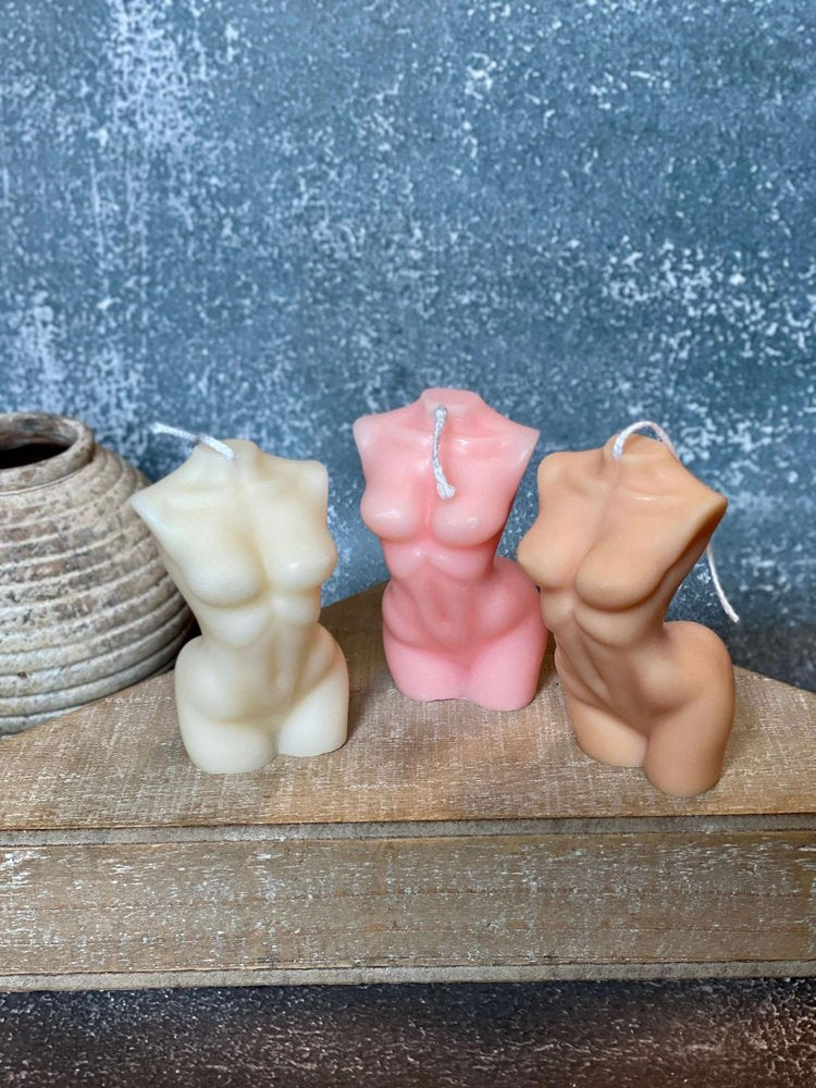 4" Natural Black Ice Scented Dimensional Female Form Candle