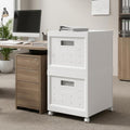 13" White Plastic Two Drawers Filing Cabinet