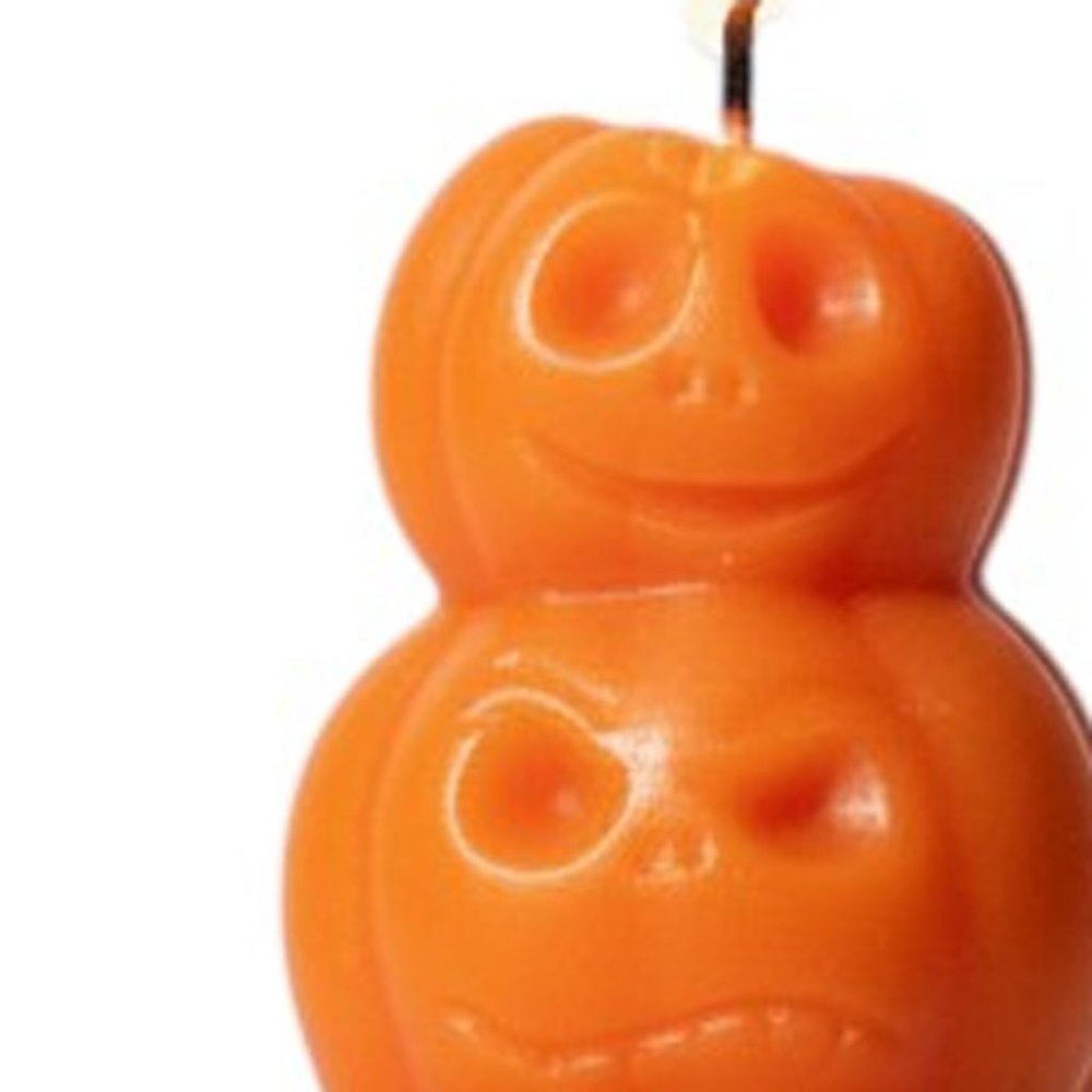 3" Orange Pumpkin And Apple Scented Dimensional Pumpkin Candle Novelty Novelty