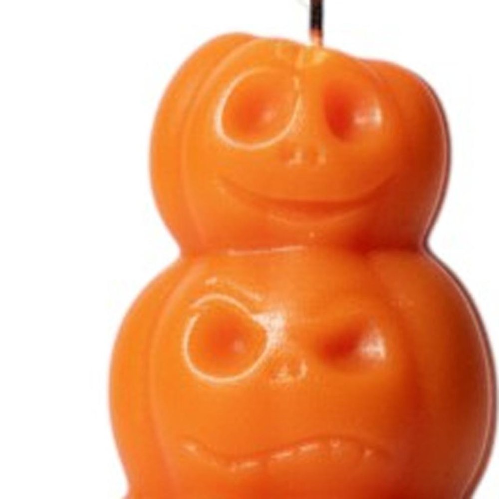 3" Orange Pumpkin And Apple Scented Dimensional Pumpkin Candle Novelty Novelty