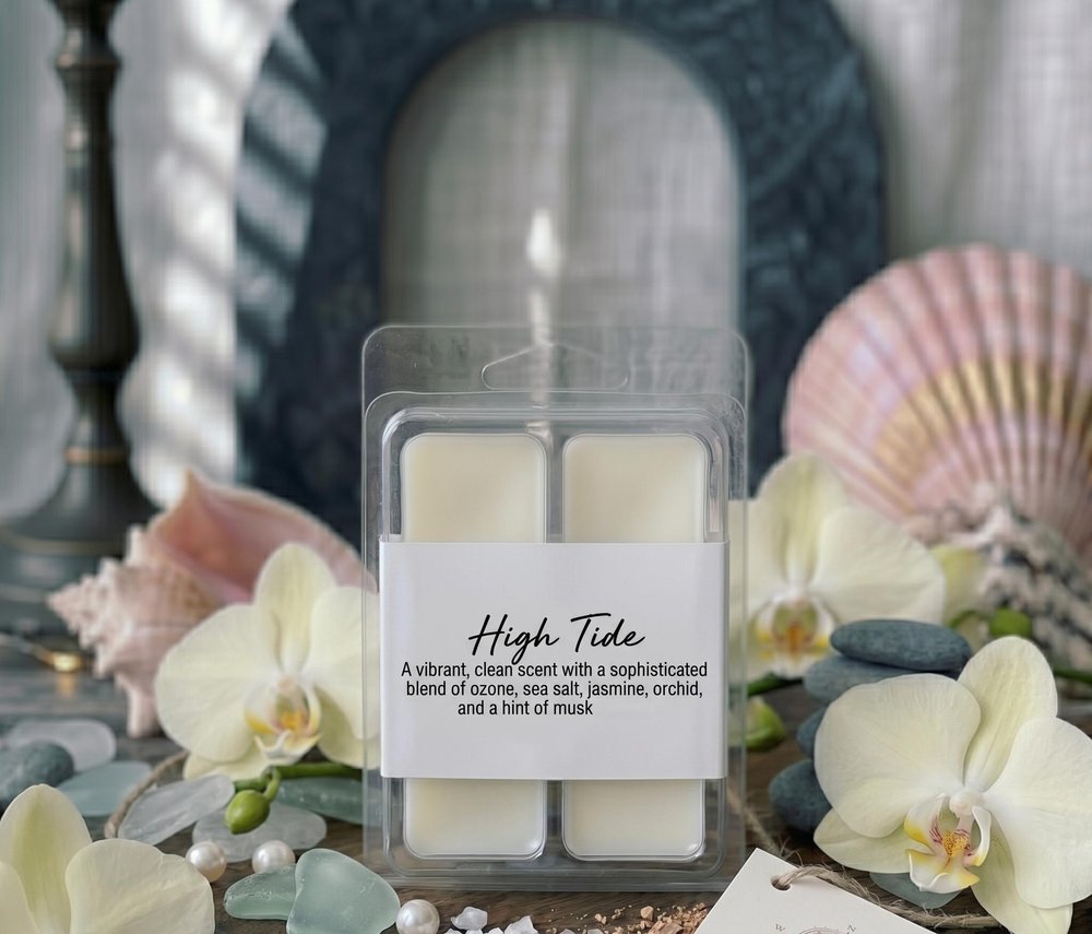 Set of Six Ivory White Birch Scented Soy Wax Melts in a home interior