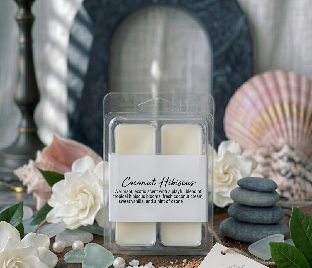 Set of Six Ivory White Birch Scented Soy Wax Melts in a home interior