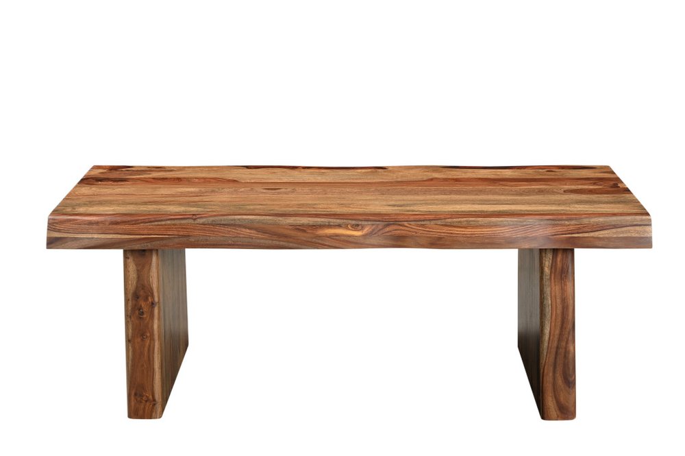 Set of Three Brown Solid Wood Sled Furniture Set