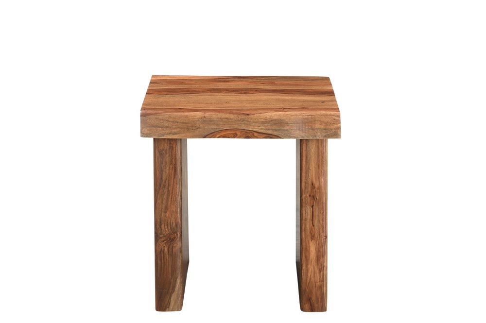 Set of Three Brown Solid Wood Sled Furniture Set