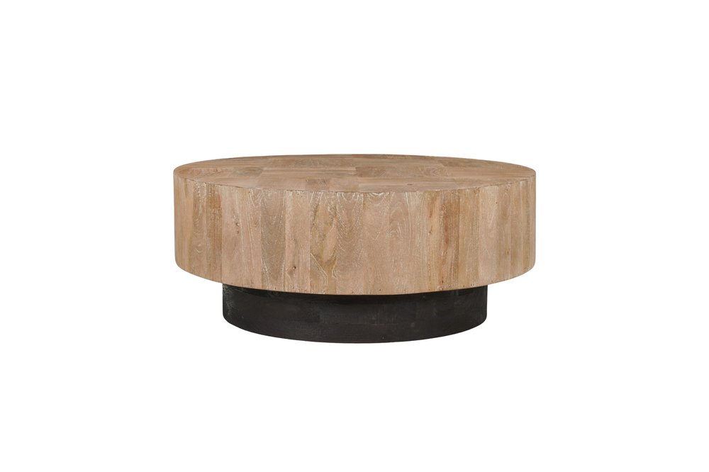 Set of Two Brown Solid Wood Round Pedestal Furniture Set - SKU 723211