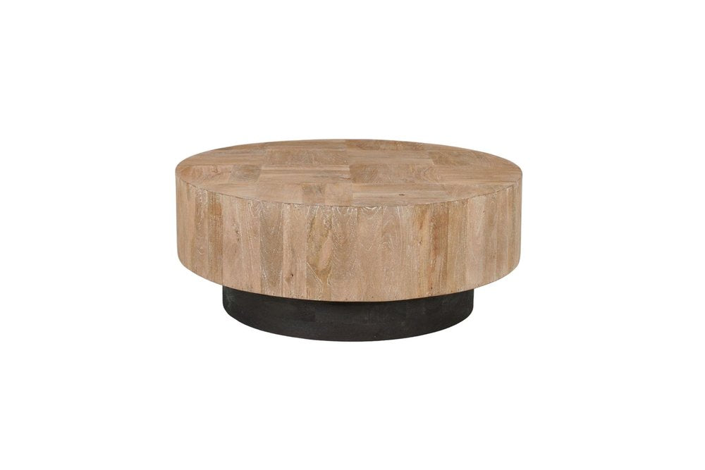 Set of Two Brown Solid Wood Round Pedestal Furniture Set - SKU 723211