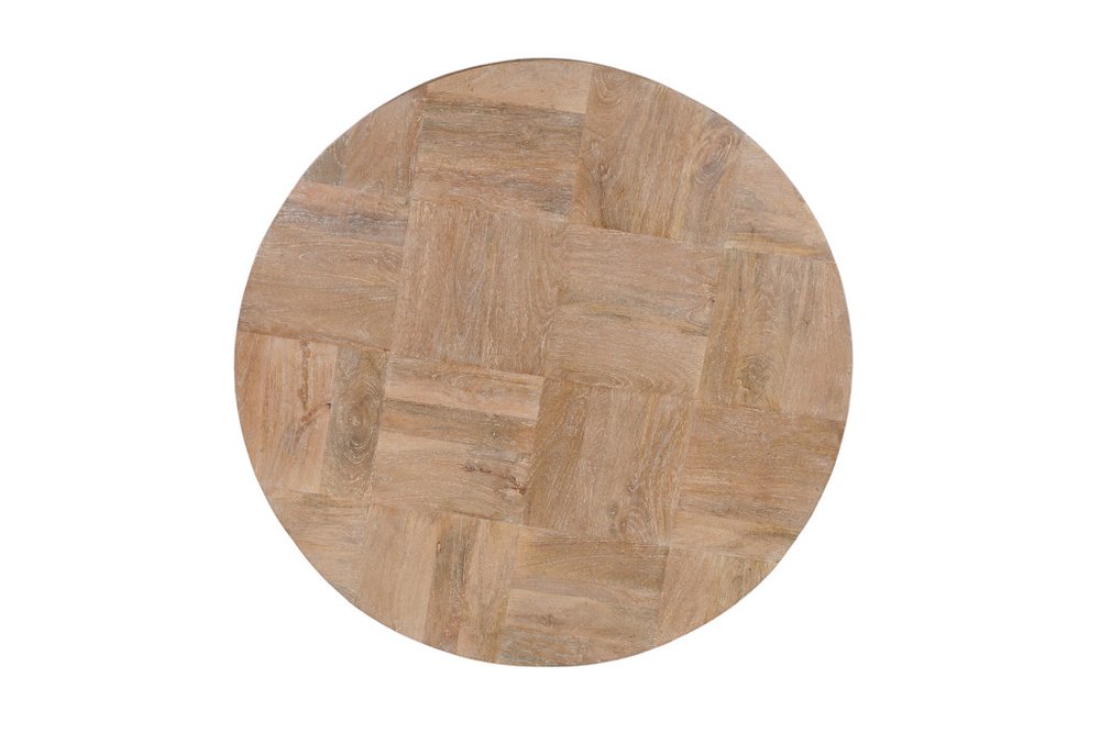 Set of Two Brown Solid Wood Round Pedestal Furniture Set - SKU 723211