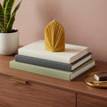 6" Gold Black Ice Scented Dimensional Palm Leaf Candle
