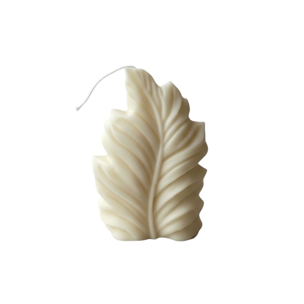 6" Ivory Rose Petals Scented Dimensional Feather Candle Novelty Novelty
