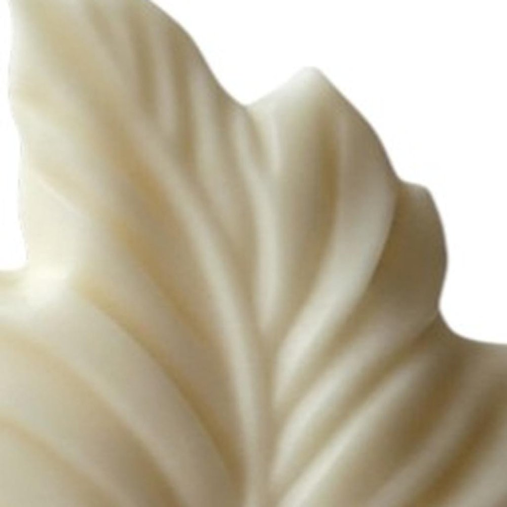6" Ivory Rose Petals Scented Dimensional Feather Candle Novelty Novelty