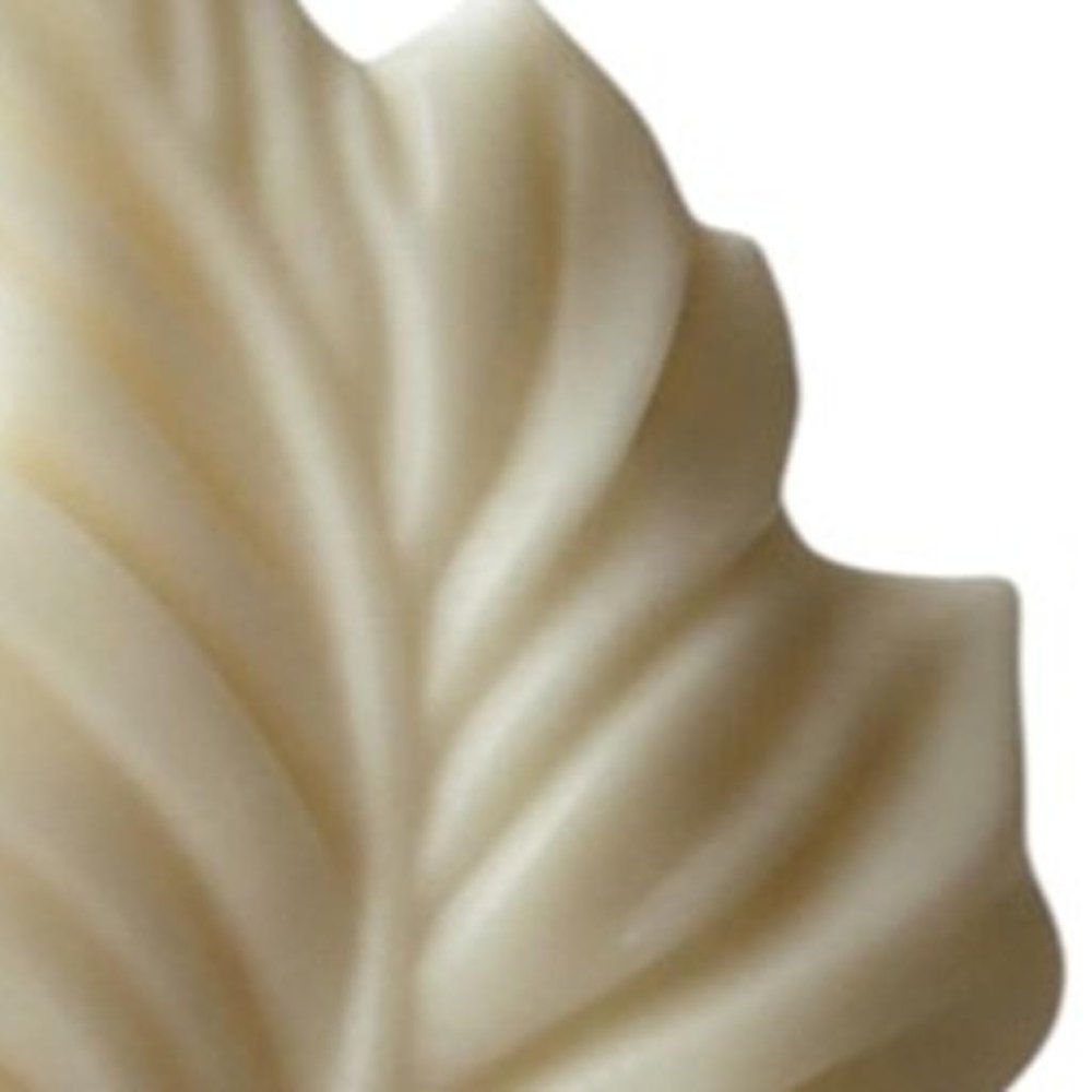 6" Ivory Rose Petals Scented Dimensional Feather Candle Novelty Novelty