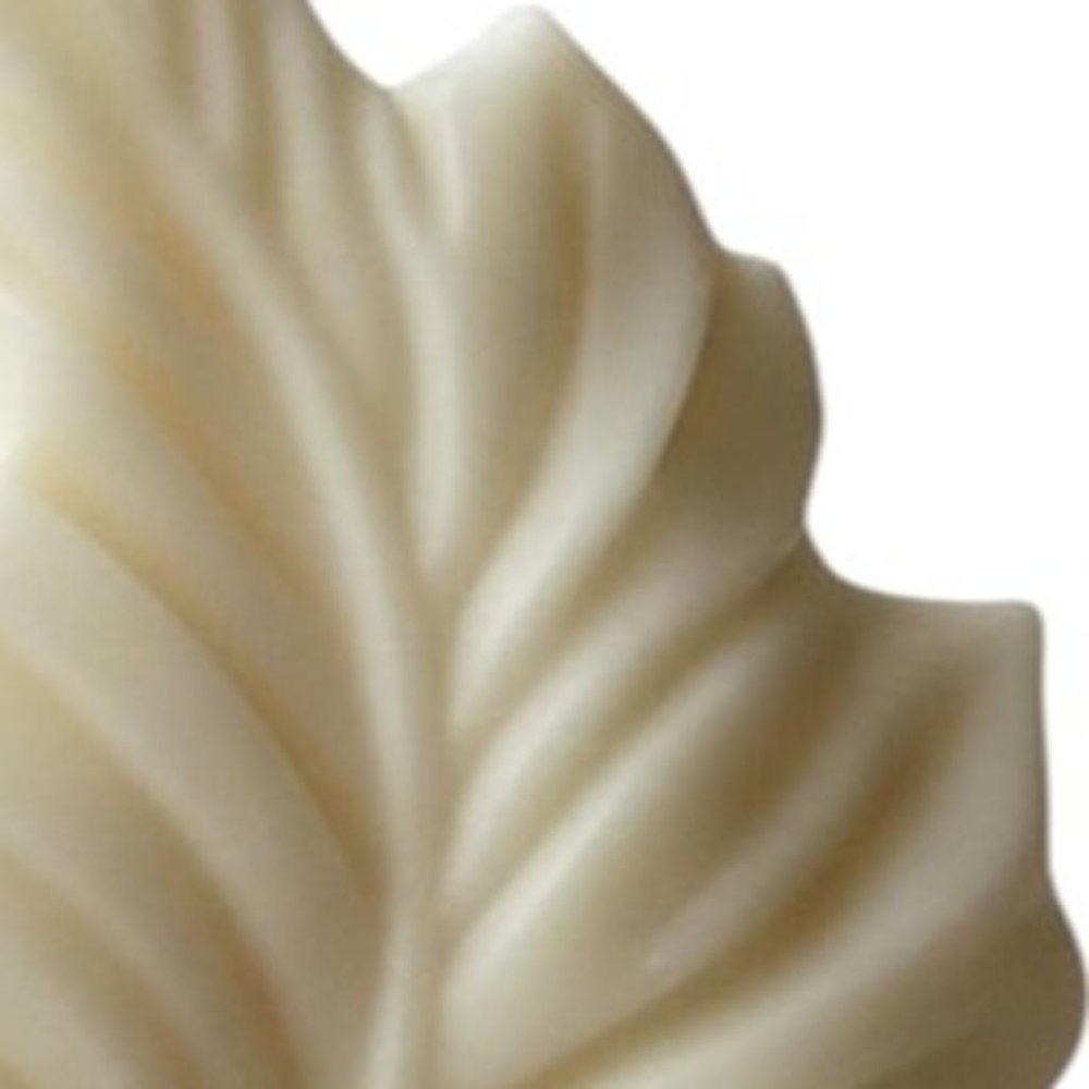 6" Ivory Rose Petals Scented Dimensional Feather Candle Novelty Novelty